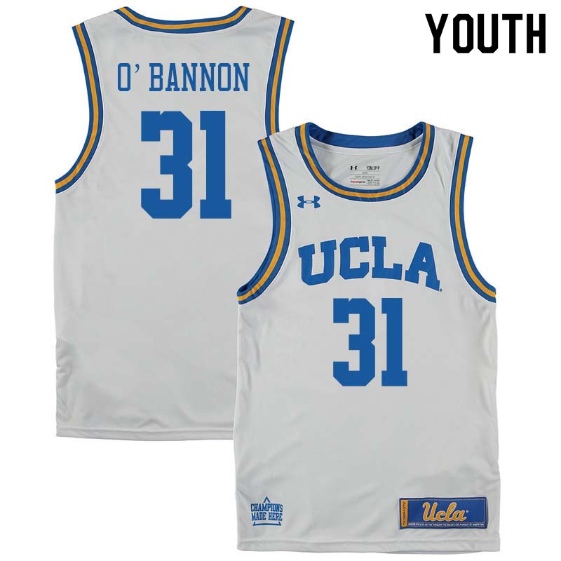 Youth #31 Ed O'Bannon UCLA Bruins College Basketball Jerseys Sale-White - Click Image to Close
